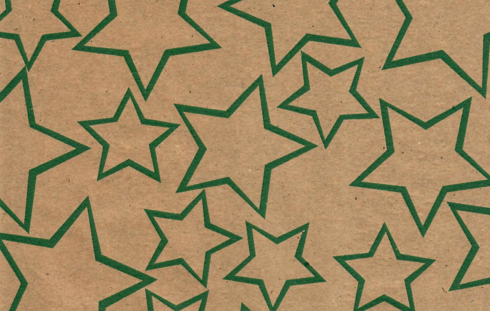 plan PAPEL DE REGALO KRAFTS ESTRELLA VERDE